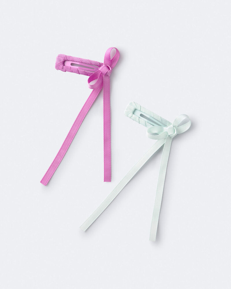Toddler Girl 2-Pack Bow Clips, image 2 of 5 slides