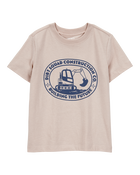Toddler Boy Construction Short-Sleeve Graphic Tee - Khaki, image 1 of 3 slides
