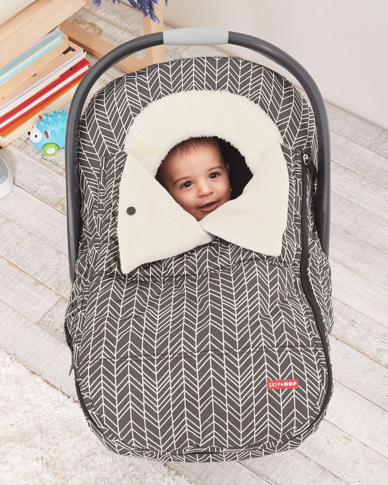 STROLL & GO Car Seat Cover - Grey Feather, image 6 of 10 slides