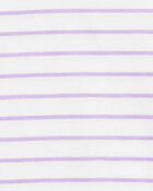 Kid Striped Short-Sleeve Fashion Top - Purple, image 2 of 3 slides