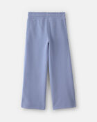 Girls Fleece Wide-Leg Active Pants - Blue, image 2 of 4 slides