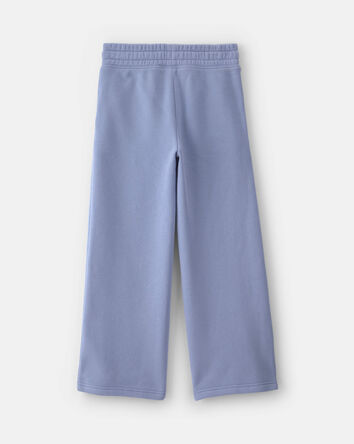 Girls Fleece Wide-Leg Active Pants - Blue, 