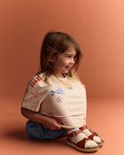 Toddler Dolman Tee in Circus Print - Cream, image 1 of 6 slides