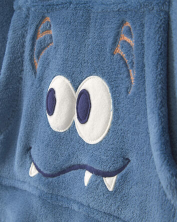 Boys Monster Fleece Loose Fit Pyjama Hoodie - Blue, 