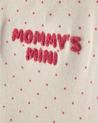 B&eacute;b&eacute; fille - Ensemble 2 pi&egrave;ces cache-couche &laquo;Mommy&rsquo;s Mini&raquo; &agrave; motif c&oelig;urs et pantalon &ndash; Rose/Ivoire, image 2 sur 5 diapositives