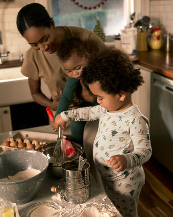 Toddler Festive Holiday PurelySoft Snug Fit 2-Piece Pyjamas - Cream, 