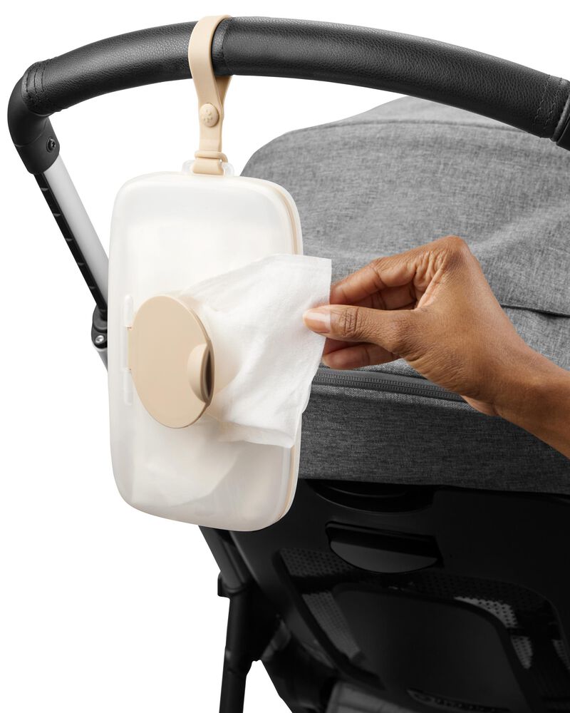 Grab & Go Snug Seal Wipes Case - White/Beige, image 6 of 6 slides