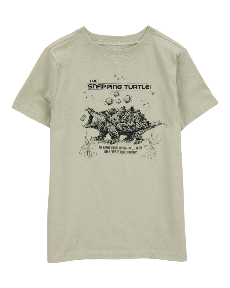 Kid Turtle Short-Sleeve Graphic Tee - Grey, image 1 of 3 slides