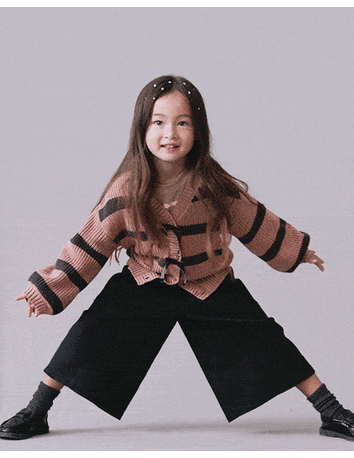 Tout-petit fille - Pantalon à jambes larges avec poches - Noir, 