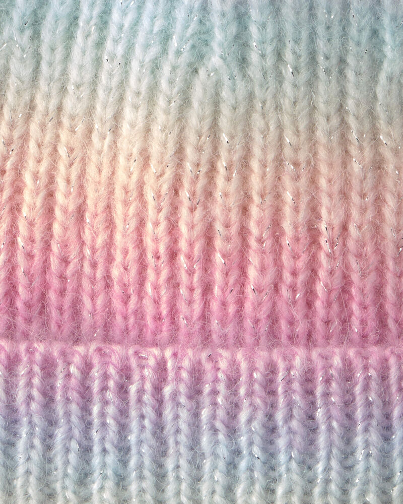 Toddler Girl Kombi Lurex Pom Hat - Pink, image 3 of 3 slides