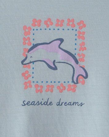 Girls 2-Piece Dolphin Sleeveless Pyjama Set - Blue, 
