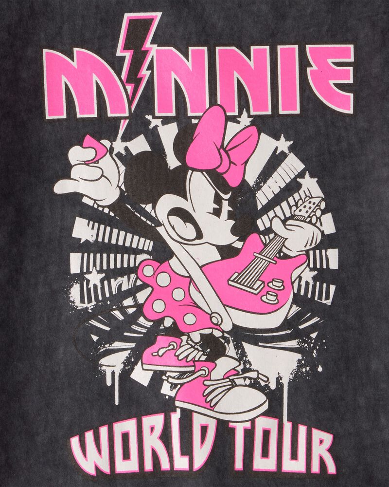 Filles - T-shirt &agrave; manches courtes &agrave; imprim&eacute; musique Minnie Mouse Disney&copy; - Noir, rose, image 3 sur 4 diapositives