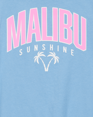 Kid Malibu Sunshine Short-Sleeve Graphic Tee - Blue, 