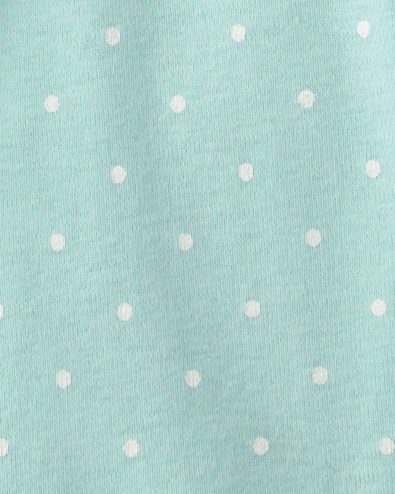 Toddler Girl Fairy Tale Dragon 100% Cotton Short-Sleeve Snug Fit 4-Piece pyjama Set - Blue/Ivory, image 4 of 5 slides