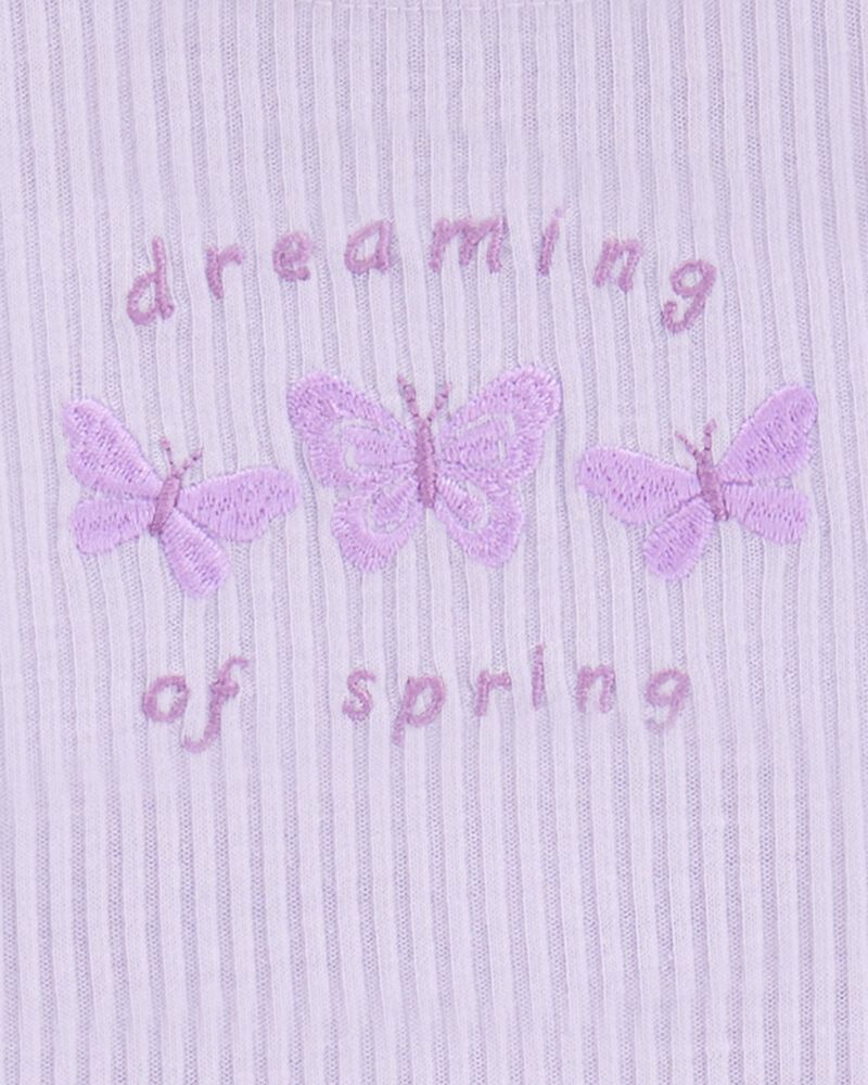 Toddler 2-Piece Butterfly Loose Fit Pyjamas - Purple, image 2 of 3 slides