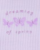 Toddler 2-Piece Butterfly Loose Fit Pyjamas - Purple, image 2 of 3 slides