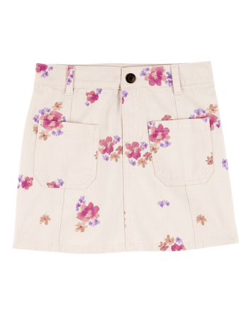 Jeune Jupe en sergé à fleurs, 