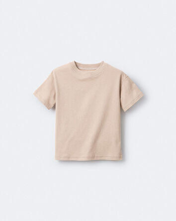 Toddler Short-Sleeve Relaxed Graphic Tee - Tan, 