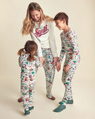 Adultes Pantalon de pyjama ample en molleton &agrave; th&egrave;me de chasse au tr&eacute;sor de No&euml;l, image 2 sur 4 diapositives