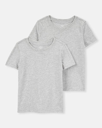 Boys 2-Pack Short-Sleeve Undershirts - Grey, 