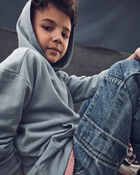 Boys Cotton Hoodie - Blue, image 4 of 5 slides