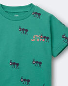 Tout-petit gar&ccedil;on - T-shirt &agrave; manches chauve-souris &laquo;Stick With Me&raquo; - Vert fonc&eacute;, image 4 sur 6 diapositives