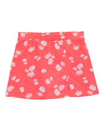 Girls Floral Pull-On Golf Skort - Orange, 