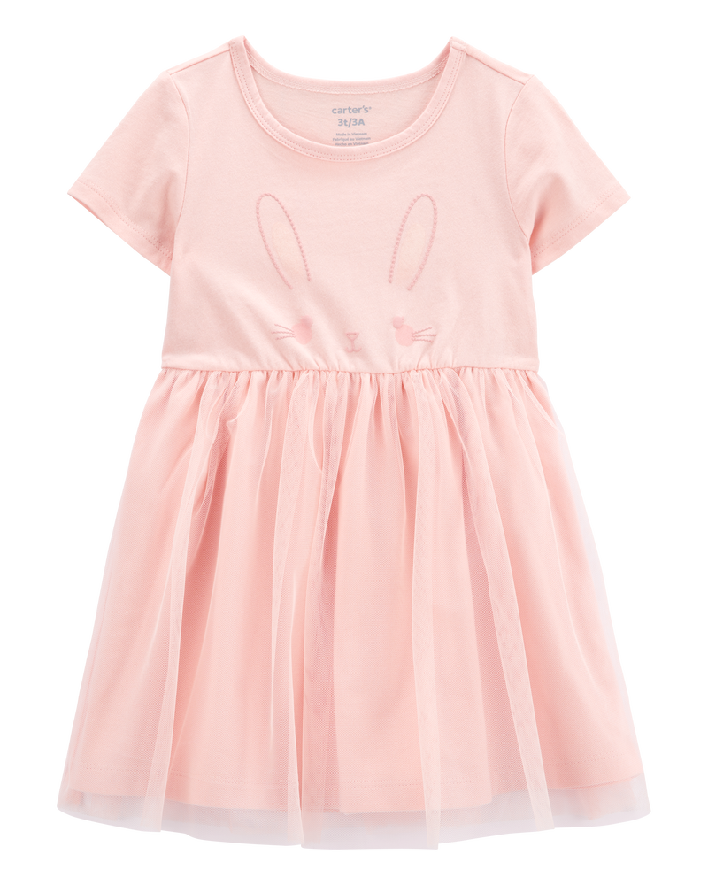 Toddler Bunny Tutu Dress - Pink, image 1 of 4 slides