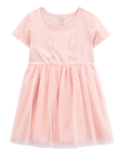 Toddler Bunny Tutu Dress - Pink, image 1 of 4 slides