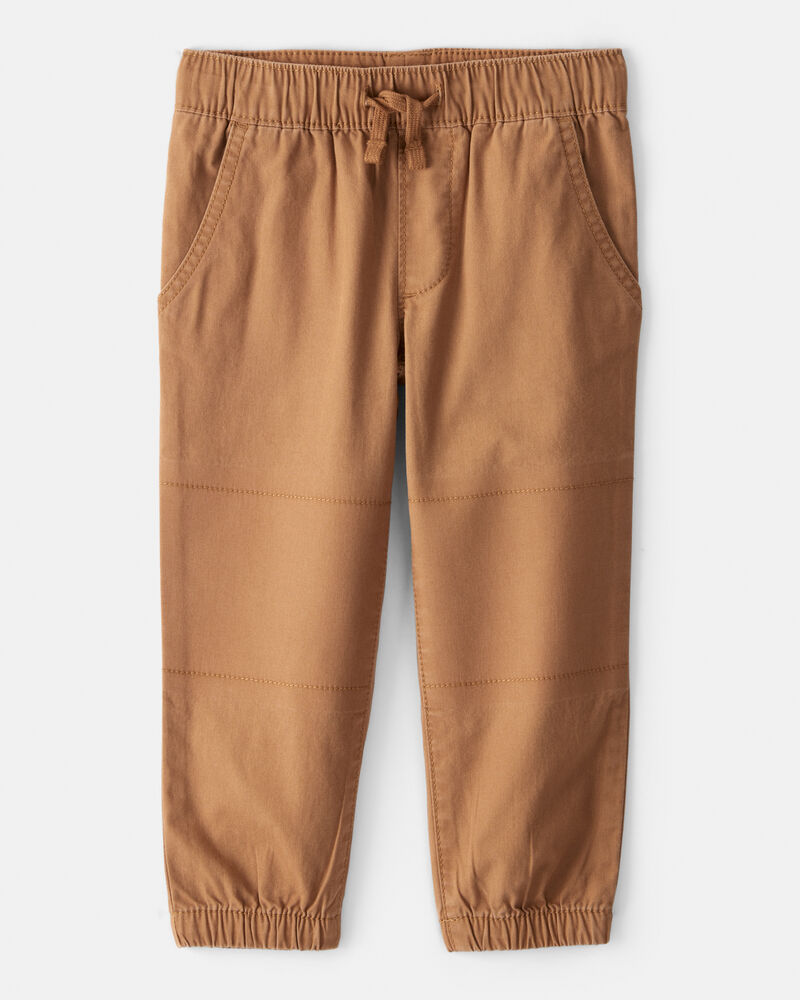 Toddler Boy Cotton Pull-On Fashion Pants - Brown, image 1 of 6 slides