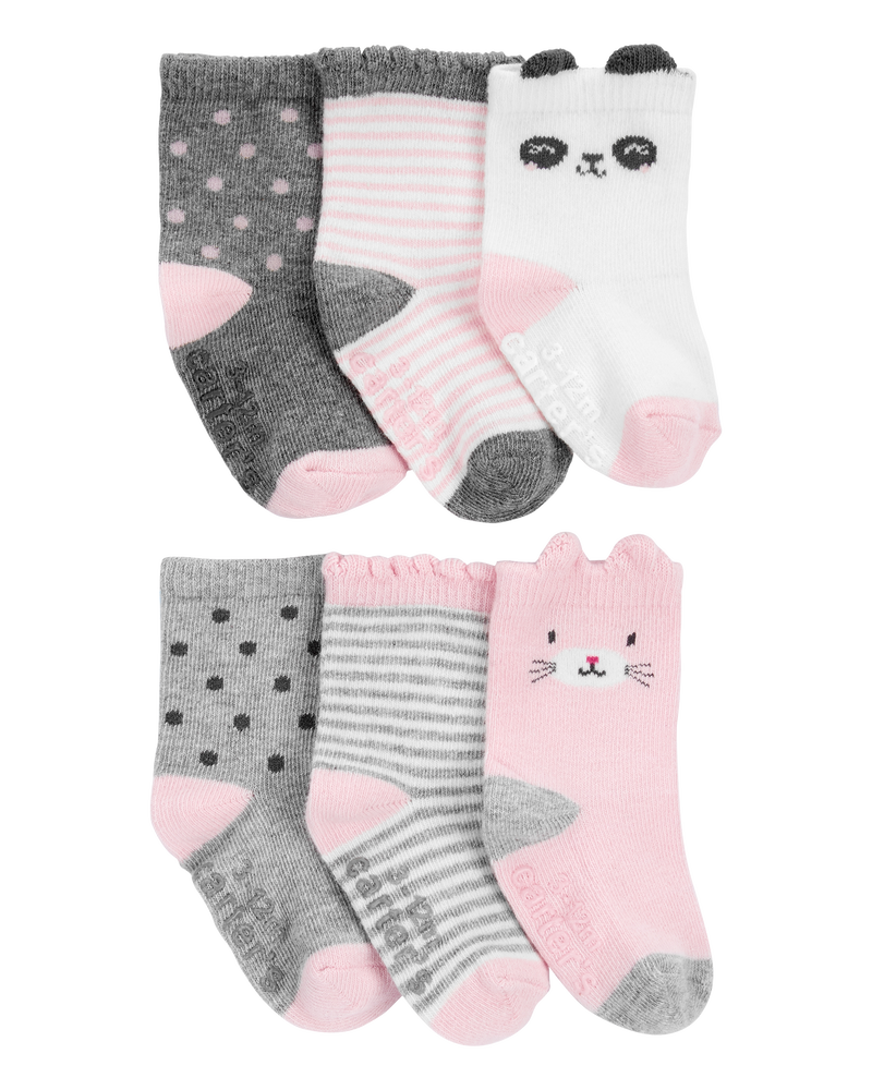 Enfant en bas âge 6 paires de chaussettes à bestioles, image 1 sur 2 diapositives