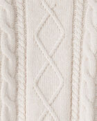 Baby Organic Cotton Cable Knit Sweater, image 4 of 4 slides