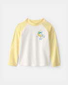 Toddler Boy Lemon Long-Sleeve Rashguard - Yellow/White, image 1 of 4 slides