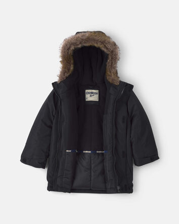 Tout-petit gar&ccedil;on - Manteau d&rsquo;hiver classique - Noir, 