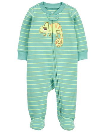 Iguana Snap-Up Cotton Sleeper Pyjamas, 