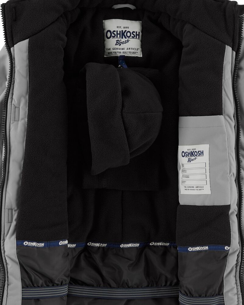 Kid 2-Piece Snowsuit With Bonus Hat And Neck Warmer, image 7 of 7 slides