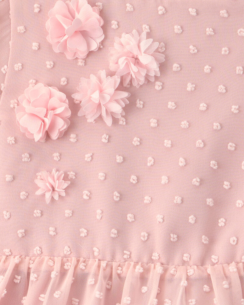 Toddler Swiss Dot Occasion Dress - Pink, image 3 of 4 slides
