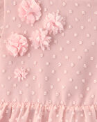 Toddler Swiss Dot Occasion Dress - Pink, image 3 of 4 slides