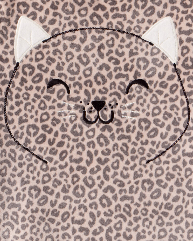 Toddler Girl Leopard Print DreamPlush Long-Sleeve Snug Fit 2-Piece Pyjamas, image 3 of 4 slides