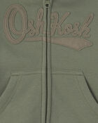 Baby Boy Oshkosh Logo Fleece Zip Hoodie - Green, image 2 of 3 slides