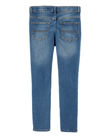 Boys Medium Blue Wash Skinny-Leg Jeans, 
