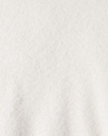 Toddler Girl Brushed Sweater - White, 