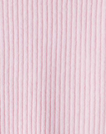 Filles - Chandail en tricot côtelé à capuchon - Rose, 