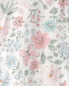 Baby Girl Butterfly Garden PurelySoft 2-Way Zip 1-Piece Pajama, image 4 of 7 slides