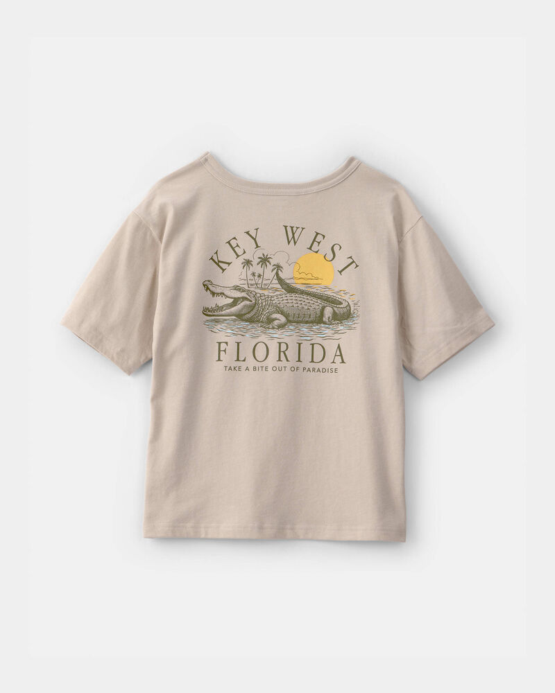 Gar&ccedil;ons - T-shirts &agrave; imprim&eacute; Key West - Beige, image 2 sur 4 diapositives