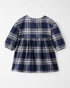 Baby Girl Organic Cotton Flannel Dress, image 2 of 6 slides