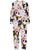 Toddler 1-Piece PurelySoft Floral Print Pyjamas, image 1 of 4 slides
