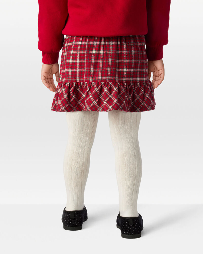 Toddler Girl Plaid Cotton Skirt - Red, image 4 of 6 slides