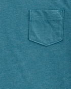 Toddler Boy Solid Short-Sleeve Pocket Tee - Teal, image 2 of 3 slides