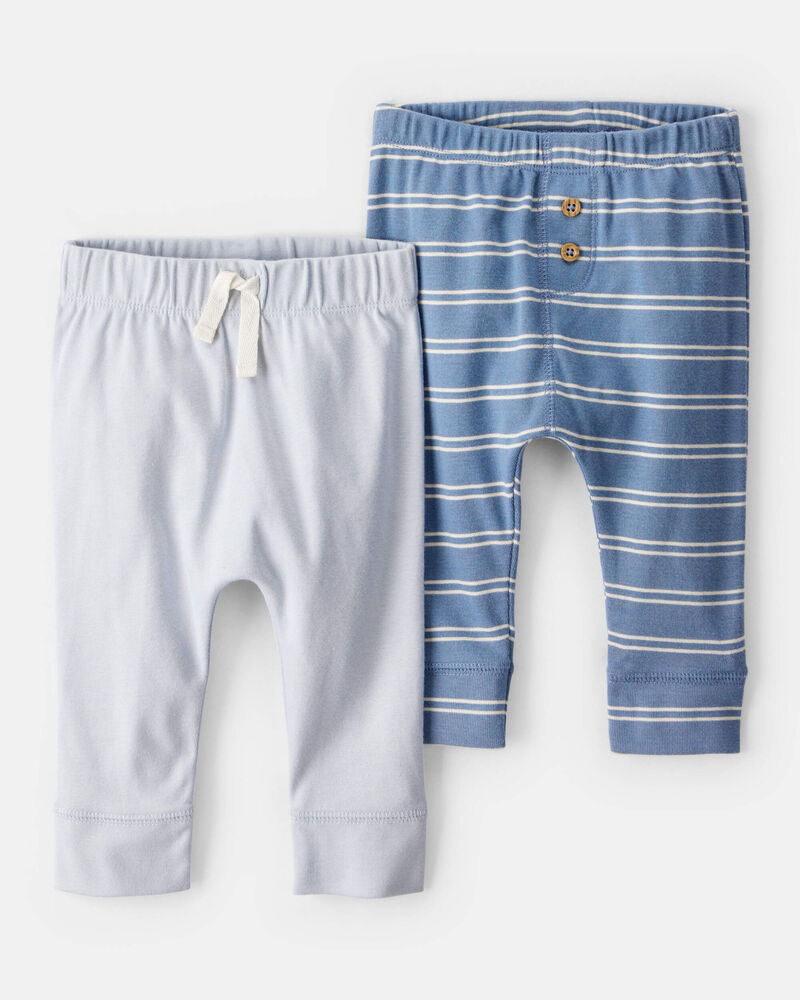 Bébé Emballage de 2 pantalons à enfiler, image 1 sur 5 diapositives